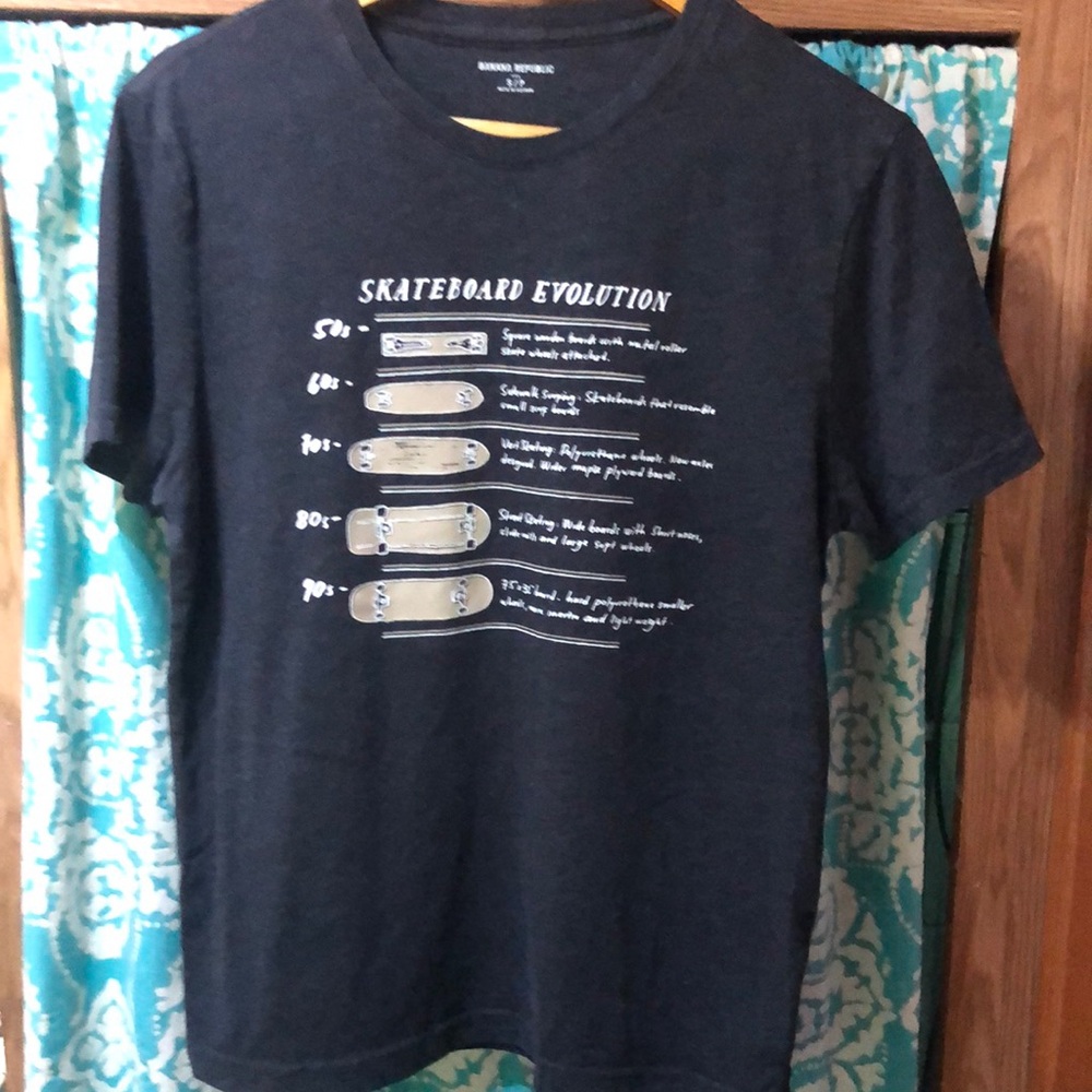 Skateboard Evolution Black T-Shirt‎